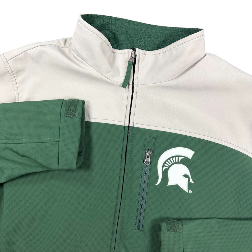 58 Sports Michigan State Spartans Men’s 2XL Green White Full-Zip Jacket